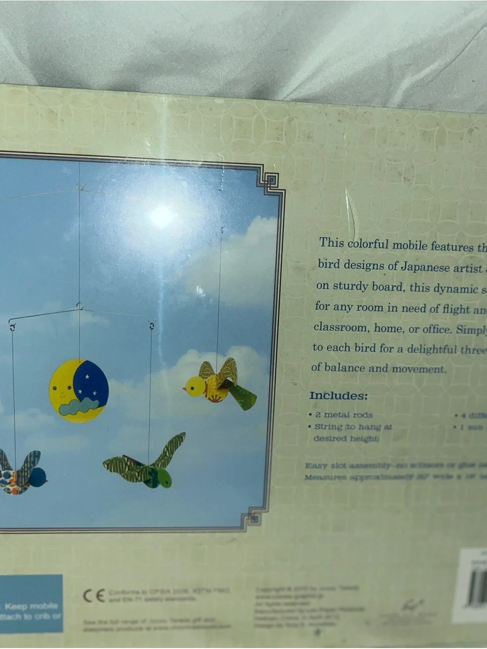 Birds In Flight Mobile by Jung Teruda- Multicolor Baby Nursery Mobile DIY
